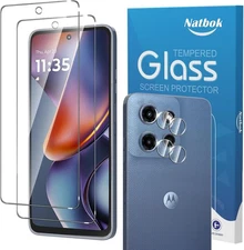 2+2 Pack for Moto G 2025 Screen Protector with Camera Lens G 2025 