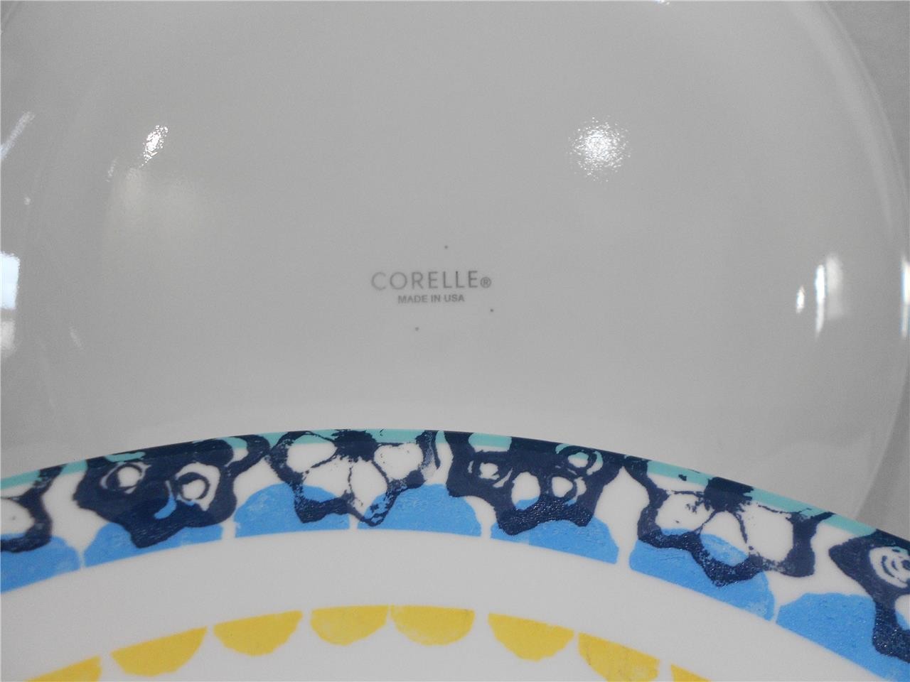 12-pc Corelle BOHO DAYDREAM DINNERWARE SET Yellow Blue Teal Florets Sea Breezes