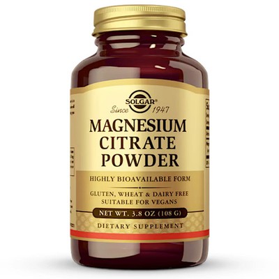 Solgar Magnesium Citrate Powder,Cellular Energy,Bone&HeartHealthSupport,3.8Oz