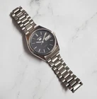 Seiko 1995 Black Smooth Sunburst Dial Retro Ultra Rare Vintage 6309 Automatic SS