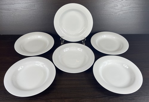 6 schöne Kiste & Fass Espe weiß umrandet 9" Suppe Salat Schüsseln - Bild 8 von 9