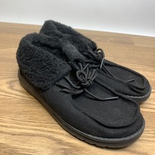 Hey Dude Women's Britt Total Black Fur Lined Casual Shoe Bootie US Size 6 / 37
