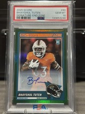 2025 Score - Rookies Bhayshul Tuten #80 Signature - END ZONE  /6 (AU, RC)
