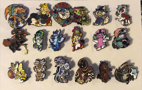 Lot Of 18 Assorted Fursona Pins - Mint Condition! Free Shipping