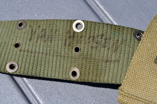 Ww2 Warren Colt 45 Belt & Holster Set Up Original Belt And Magazine Pouch Named - Picture 6 of 8