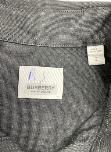 BURBERRY LONDON Embossed Horseferry Print Oxford Shirt Size SM Damaged Buttons - Picture 4 of 15