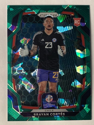 2024 Panini Prizm CONMEBOL Copa America Green Ice Prizm Brayan Cortes RC