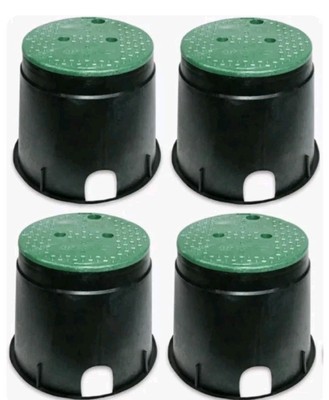 NDS 111BC 10'' Black Round Control Valve Box w Covers. 5pk Free Ship L48