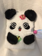 Girls Fuzzy Diary. Cute Panda Heart Lock With Keys New
