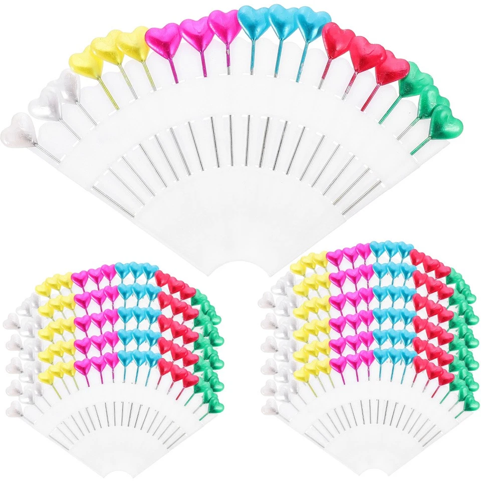  216 Pcs Liebe Herzförmige Perlennadel Schneidernadeln Große Nähstifte - Bild 2 von 4