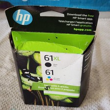 HP 61XL Black Hi Yield With 61 Tri-color Ink Cartridge Genuine Sealed 2 Pak 2026