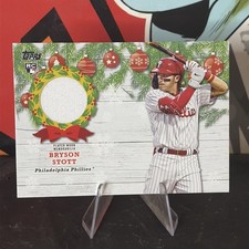 2022 Topps Holiday - Mega Box Relics Bryson Stott #WRC-BS (MEM, RC)