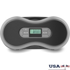 Bluetooth CD Player W/ FM Radio AUX Input Portable Stereo Music System New