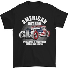 American Hot Rod Hotrod Dragster Racing Mens T-Shirt 100% Cotton