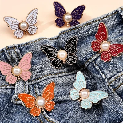 2-Pack Detachable Butterfly Clips for Tighten Waist , Butterfly Buckle Decorate
