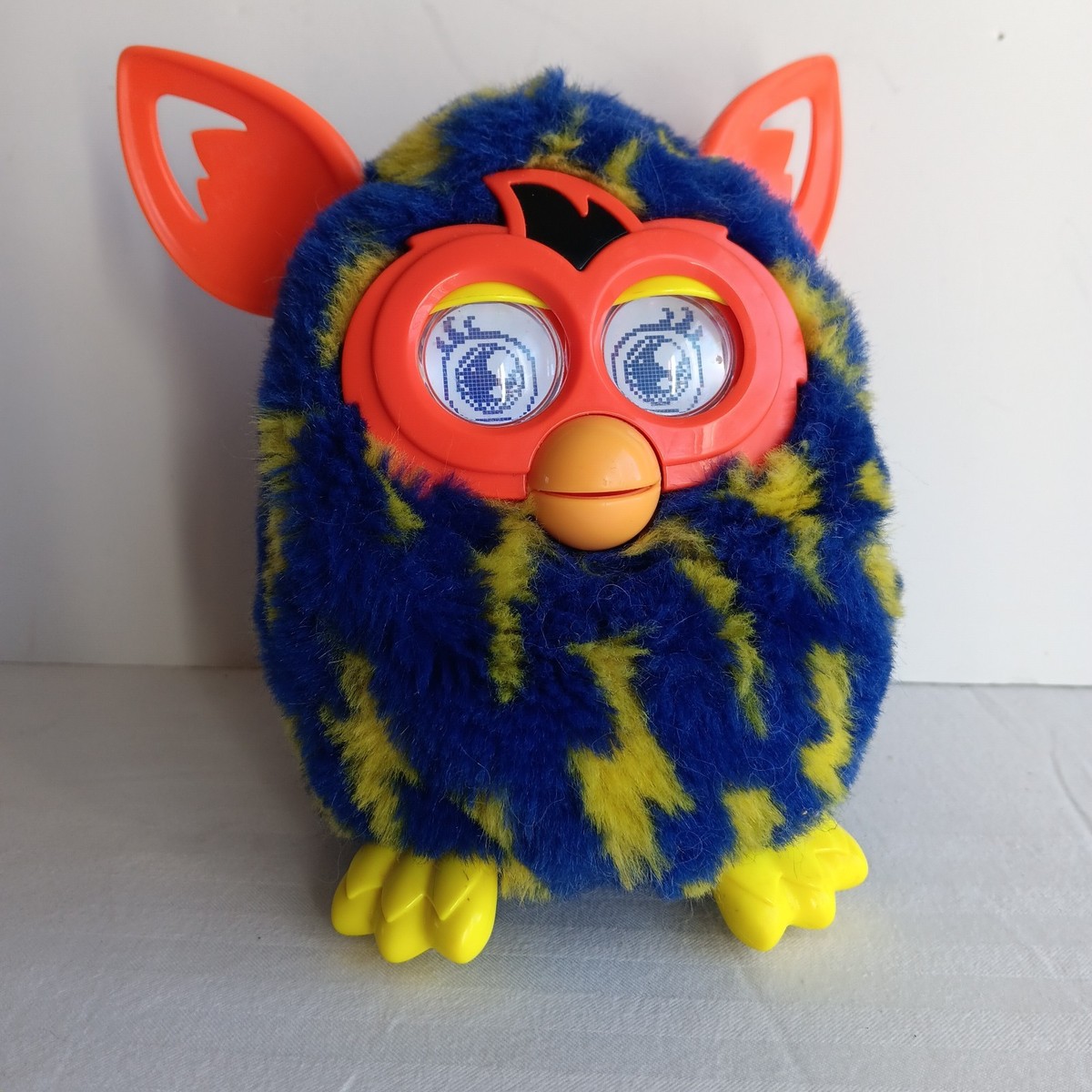 FURBY BOOM by Hasbro 2012 Blue/Yellow Lightning Bolts *Tested