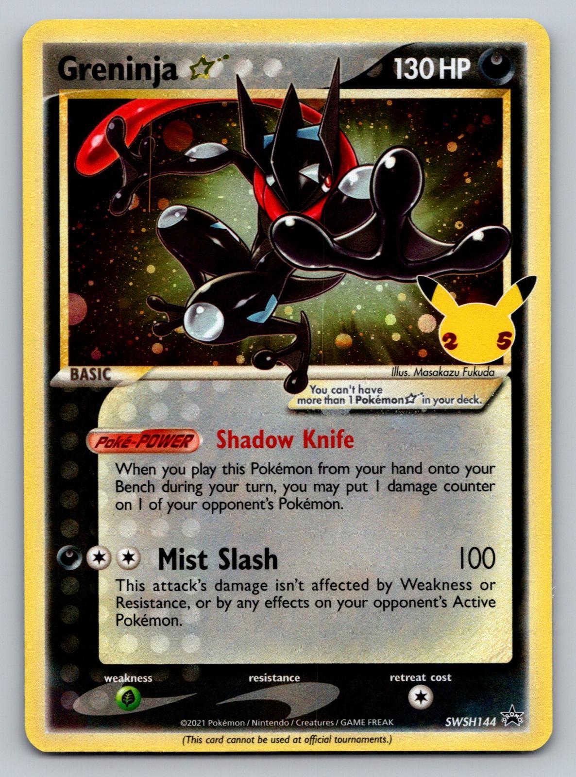 Greninja Star SWSH144 Holo Promo Sword & Shield Promo Pokemon Near Mint