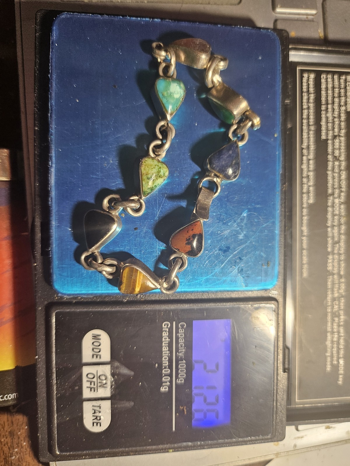 .925 SOLID SILVER Amethyst HEART BRACELET *PERFEC… - image 7