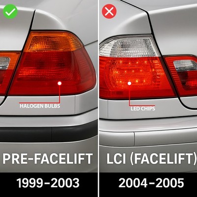 2000-2001-2002-2003 BMW E46 325Ci 330Ci M3 Coupe Red Tail Lights