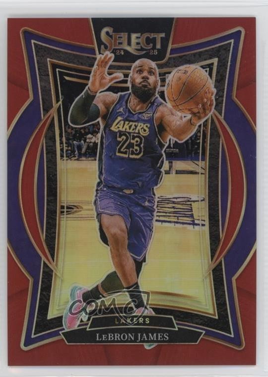 2024-25 Panini Select Concourse Red Prizm 16/199 LeBron James #54 hs9