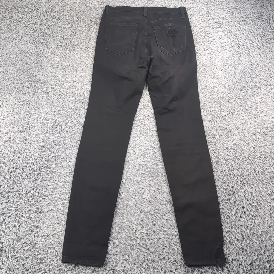 Flying Monkey Jeans Women 28 Black High Rise Skinny Fit Stretch Denim Distressed - Image 2 of 4