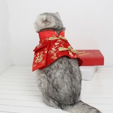 Pet Chinese New Year Costume Cat Cloak Dog Spring Festival Outfit Party Supply