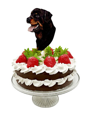 Rottweiler Tortenaufleger - Rottweiler Tortendekoration - D22-CT