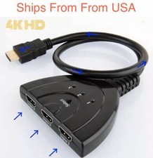 1 To 3 HDMI Port Switch Switcher Splitter Selector HUB Box Bose HDTV 1080P Xbox