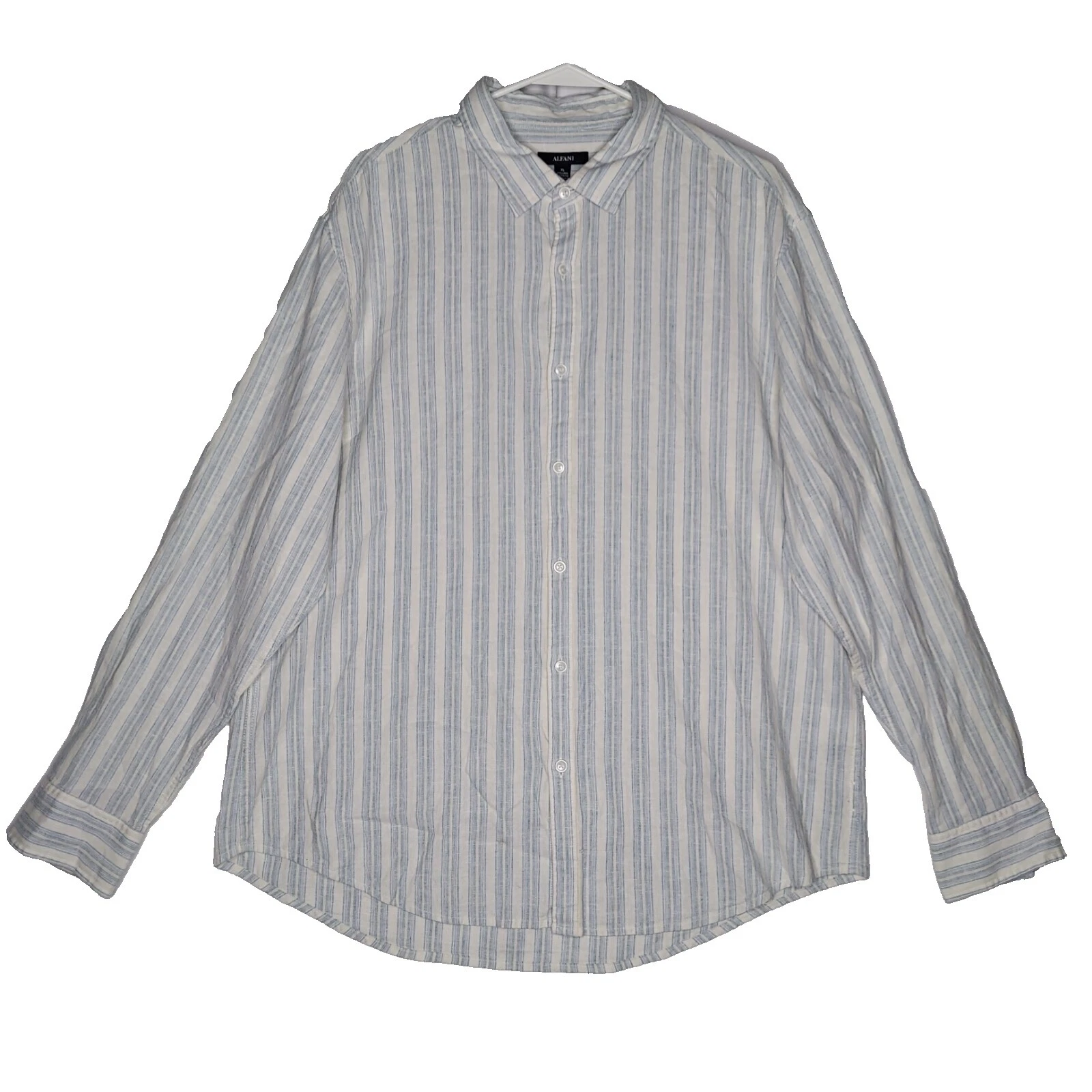 Linen Striped Casual Button-Down Shirts for Men