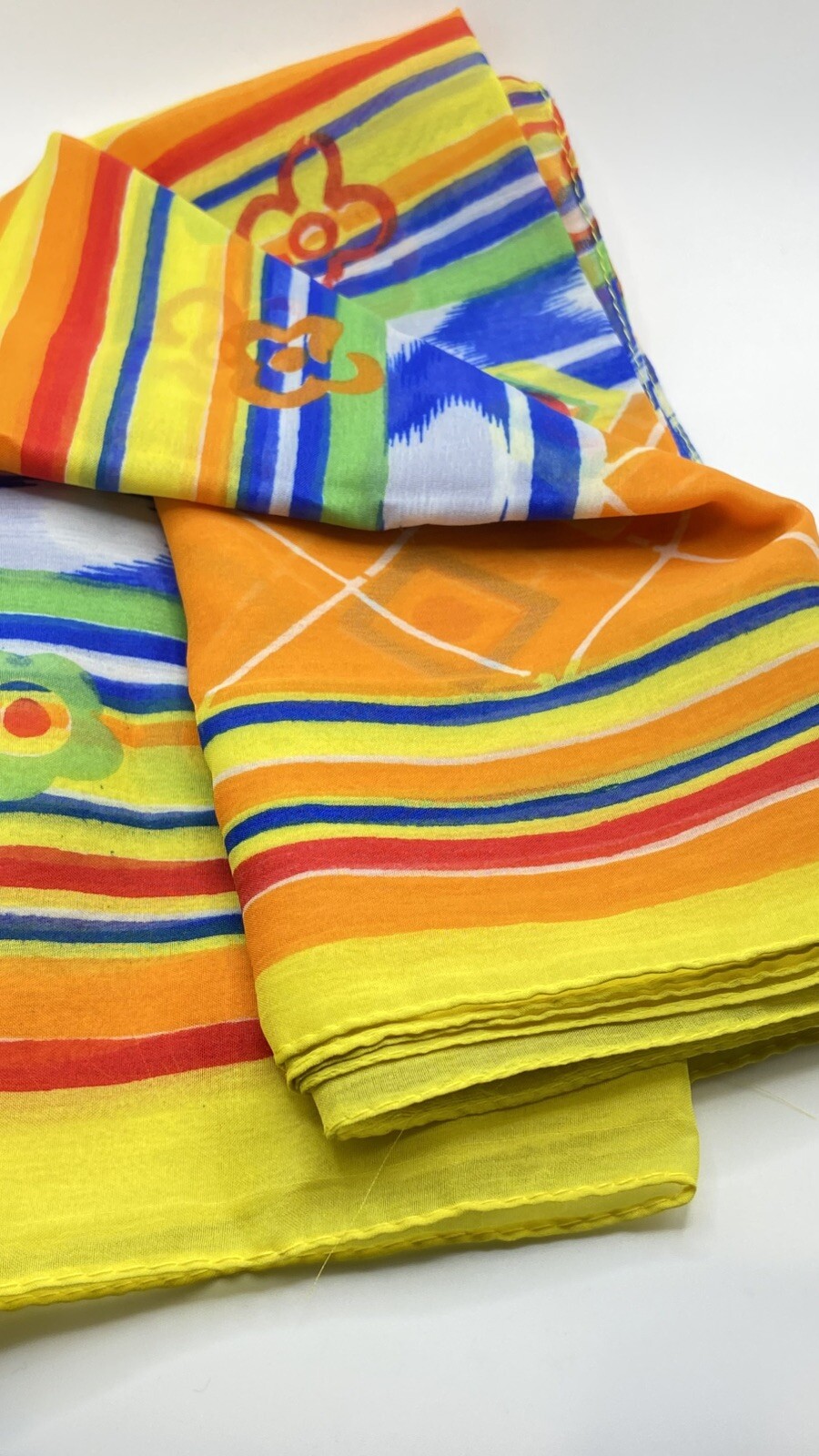 Vtg ESCADA QUE VIVA Rectangular Orange ,Yellow, B… - image 10