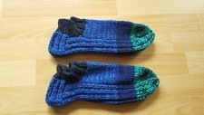 Stricksocken Handarbeit Hausschuhe Socken Mischwolle Gr 44/45 NEU