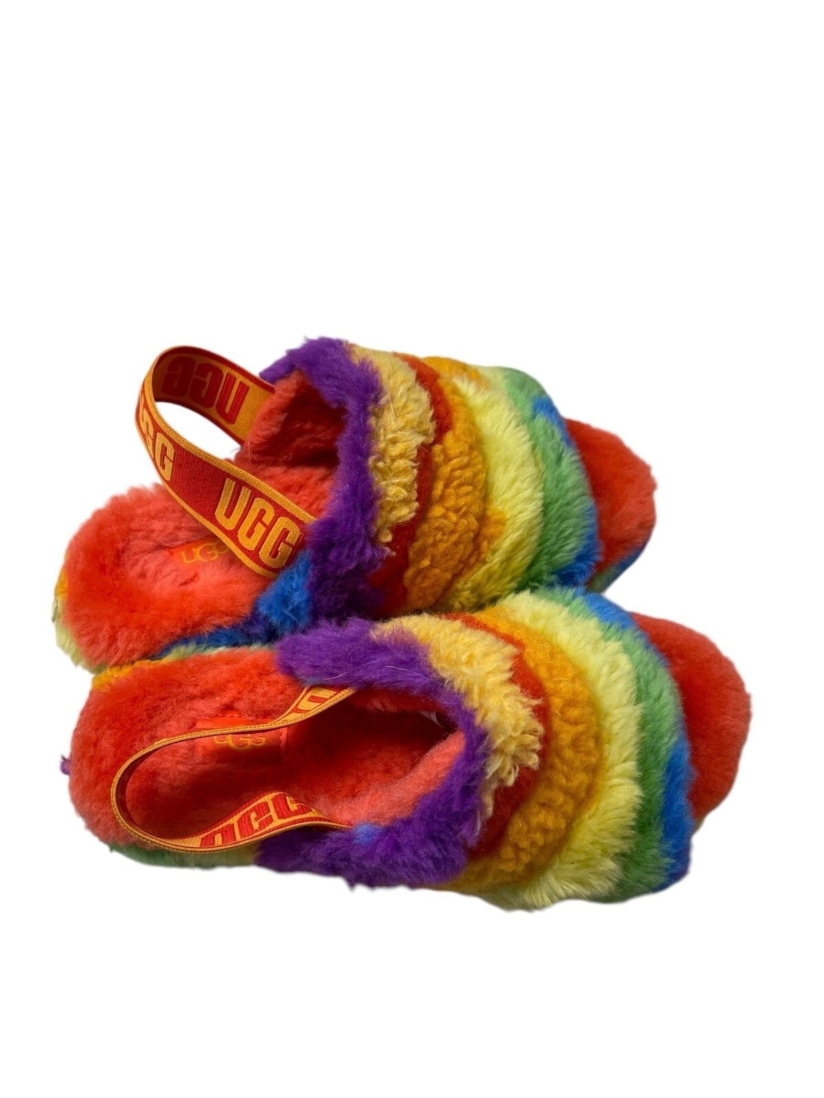 UGG Fluff Yeah Rainbow Platform Strap Support Sli… - image 1