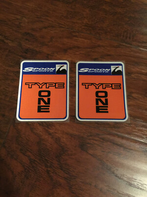 2X Spoon Sports TYPE ONE Crane Racing Decal Sticker Civic EK9 EP3 Integra DC2 