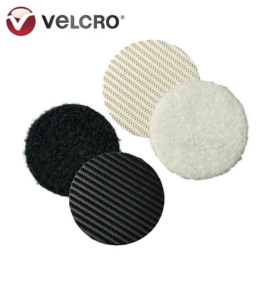 Heavy-Duty VELCRO® Coins White & Black Self Adhesive Stick On Industrial Dots