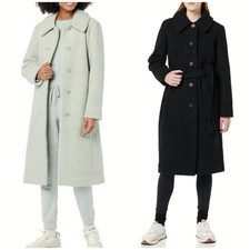 (g2) Women's Relaxed-fit Recycled Polyester Sherpa Long Coat Size S-l