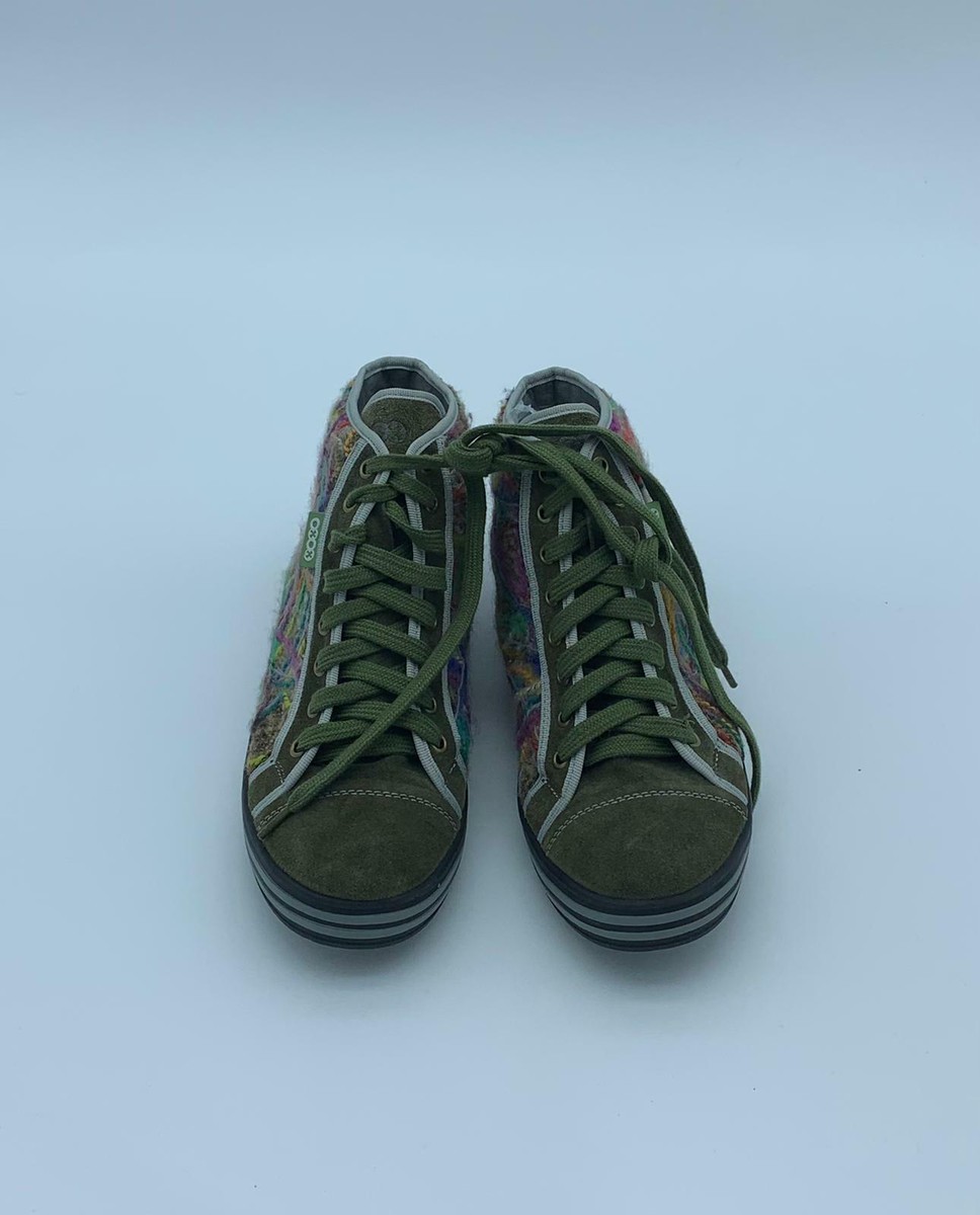Women's XOXO High Top Shoes Printed Sneakers Olive green Size 37