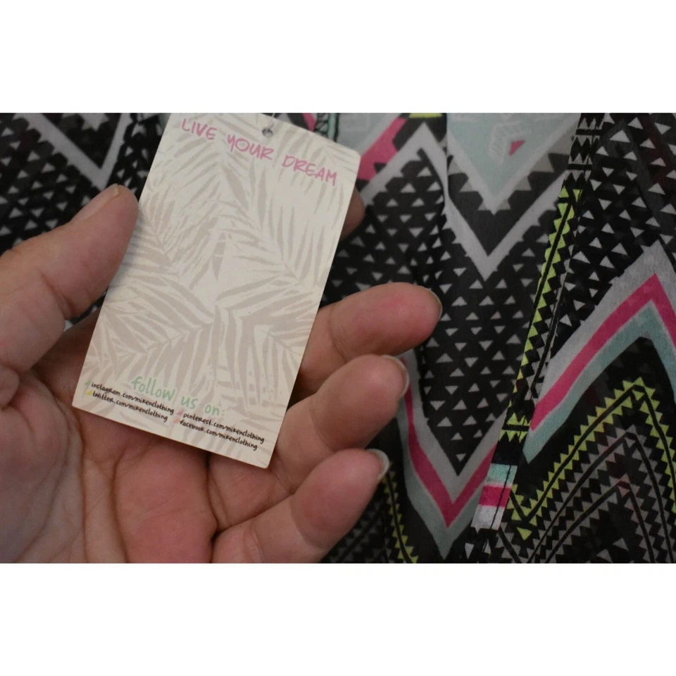 Nuevo con etiquetas Traje de baño para mujer Miken Chevron estampado cintura imperio encubrimiento nuevo talla XL Foto 4 de 4