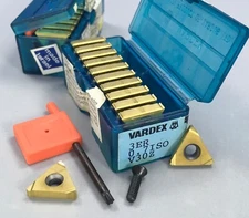 10 pcs  VARGUS  VARDEX  3ER  0.7 ISO Threading Inserts; grade V30Z 🎯 Machinist