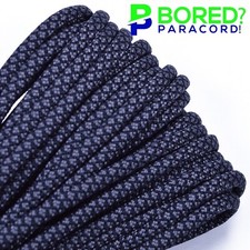 Charcoal Diamonds - 50 FT - 550 Paracord Rope 7 strand Parachute Cord