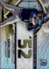 2023 Bowman Gavin Cross #BTP-52 Bowman Scouts Top 100 Atomic Refractors 14B