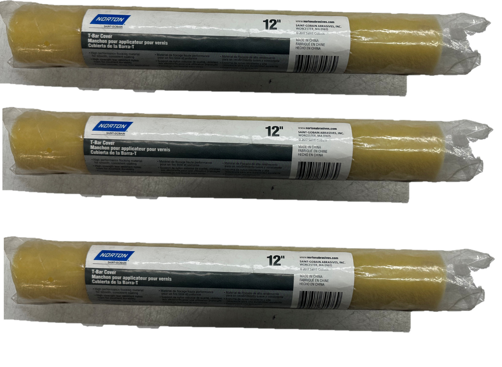 (3 PACK) Norton 12" T-Bar COVER APPLICATORS 70576