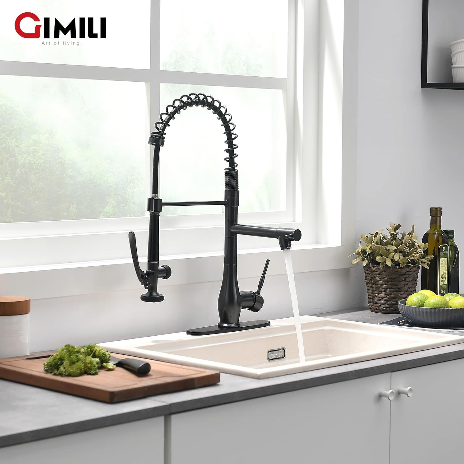 Oil Rubbed Bronze Pull Down Kitchen Faucet with High Pressure Sprayer