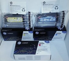GENUINE HP LaserJet 3600 Toner Set 502A Cyan Q6471A Magenta Q6473A Yellow Q6472A