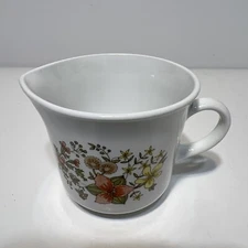 Corning Corelle INDIAN SUMMER Cream Pitcher 3" Creamer 1970's Flower Pattern