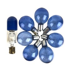 Sylvania Blue Top Projector Projection Bulb and 7 Sylvania Blue Flash Bulbs