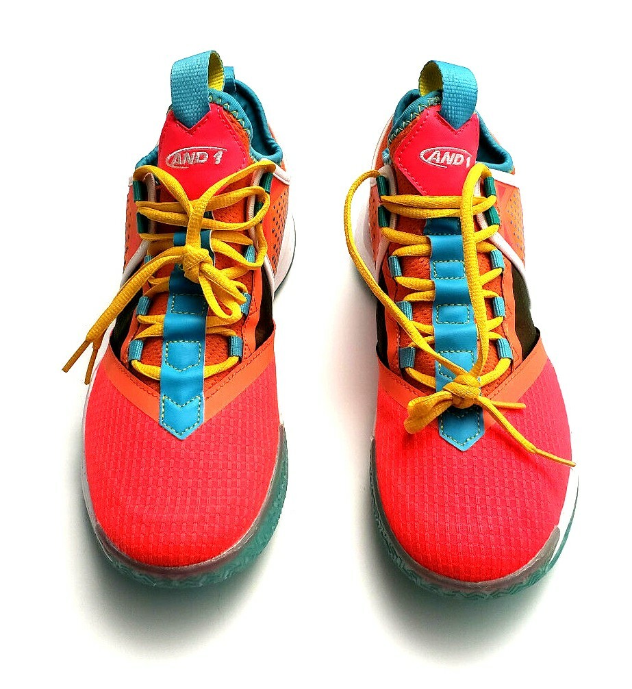 And1 Charge Basketball Shoes High Volt Orange / Teal / Hyper  display picture 2