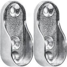 High Quality Strong Chrome Wardrobe Rail End Fitting, Pack of 2  CEN029