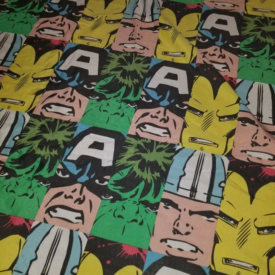 Juego de sábanas dobles Marvel Comics tela Hulk Iron Man Capitán América Thor 65x85 Foto 4 de 4