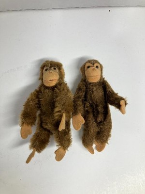 TWO 1958 MINATURE STEIFF 5310 JOCKO CHIPANZEE 10cm 4 1/2'' NO ID
