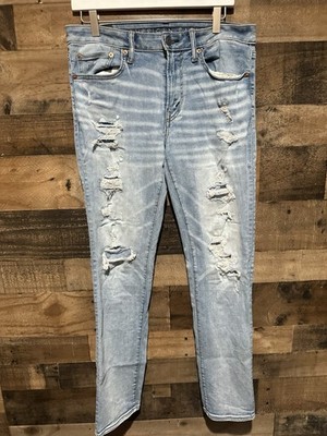 AEO Distressed Light Jeans 31 x 32 Slim Mens